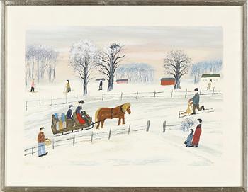 AXEL BENGTSSON, färglitografi, signerad och numrerad 193/260.