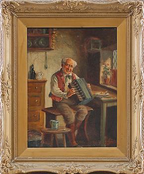 ALEXANDER AUSTEN, olja på duk, signerad, omkring sekelskiftet 1800/1900.