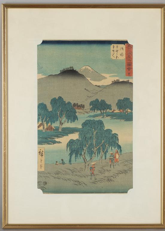 Utagawa Hiroshige I, Hiroshige, after, 'Goyu'.