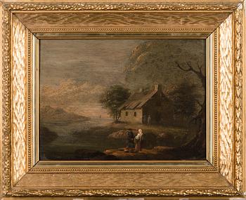 NILS SCHILLMARK, tillskriven, olja på pannå, märkt bakom Schillmark och daterad 1777.