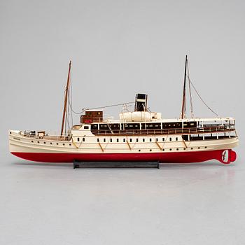 A steam boat model, 1970s.