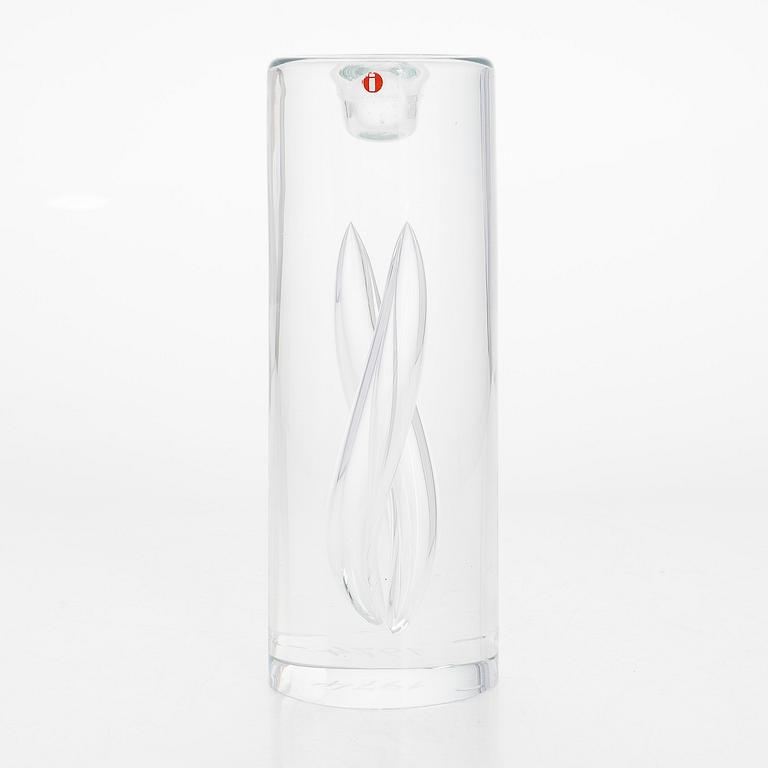 Timo Sarpaneva, glasskulptur/ljusstake, "Janus", signerad Timo Sarpaneva Iittala 1993, 169/500.