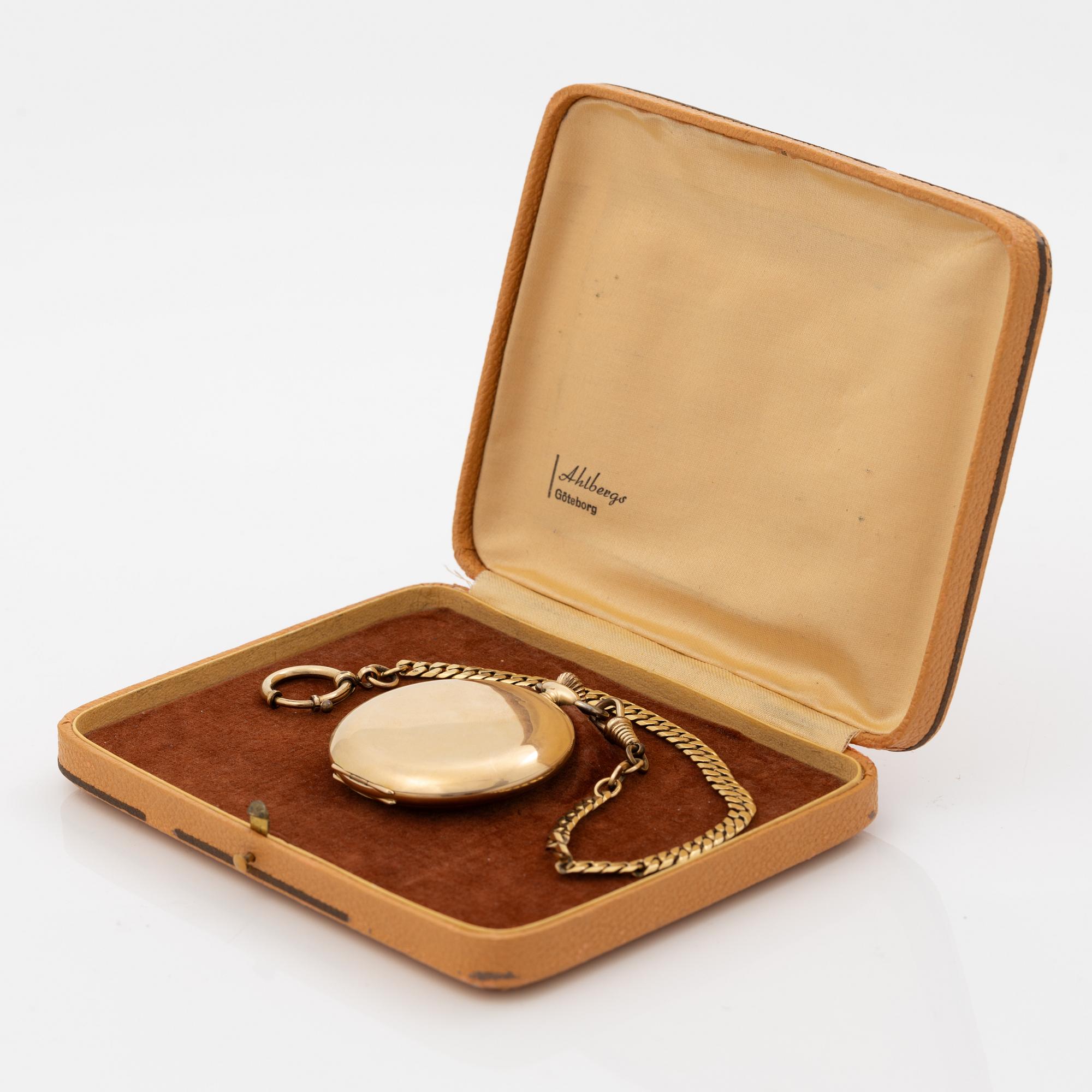 Pocket watch, hunter case, 50.5 mm, “Boliden Guld”, 14K.