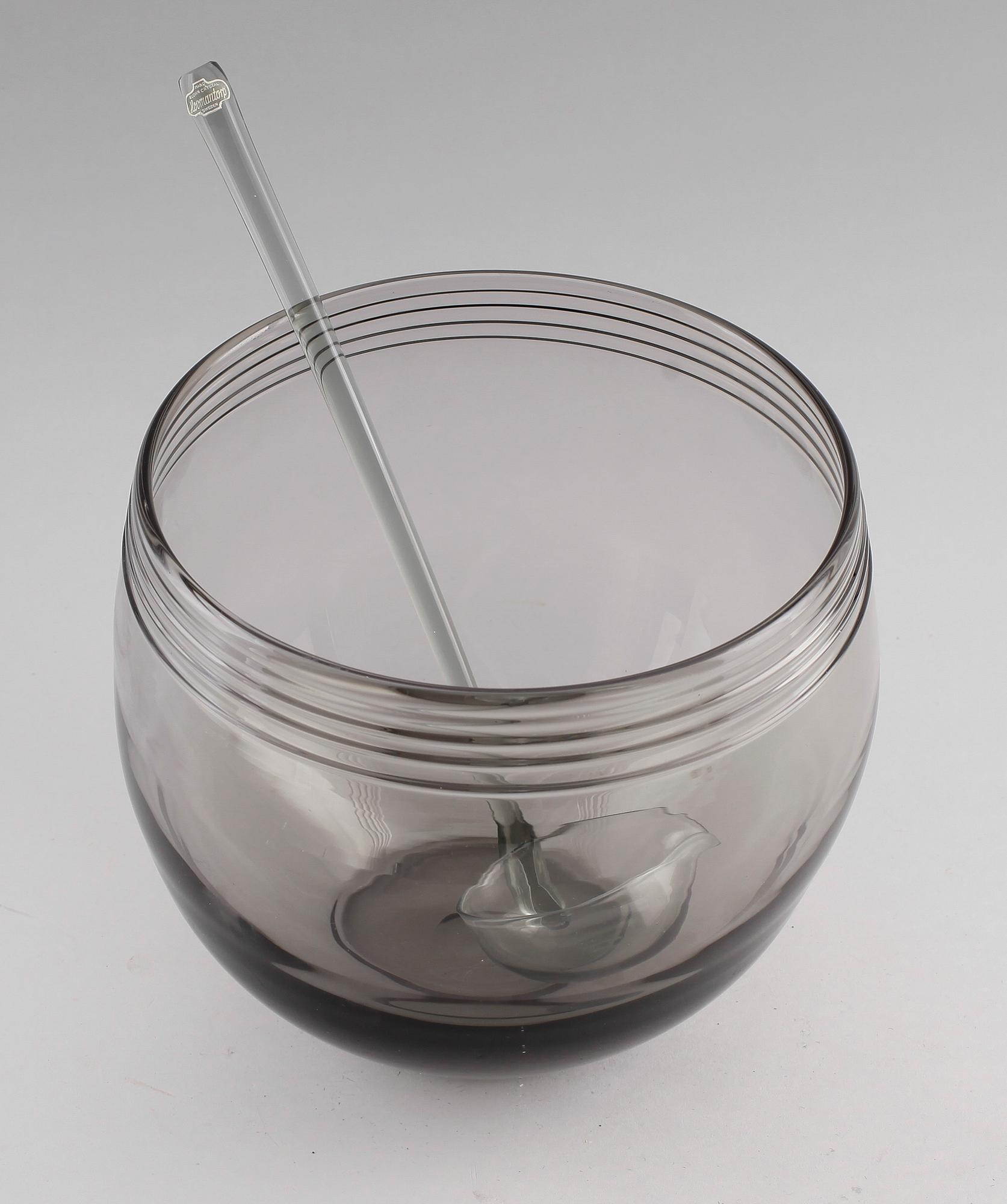 BÅLSKÅL SAMT SLEV, glas, Hovmantorp, 1900-talets andra hälft.