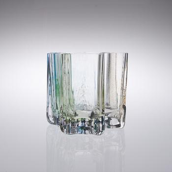 HELENA TYNELL, VAS, glas, "Sokkelo" (Labyrint), Riihimäen Lasi Oy 1970-tal.