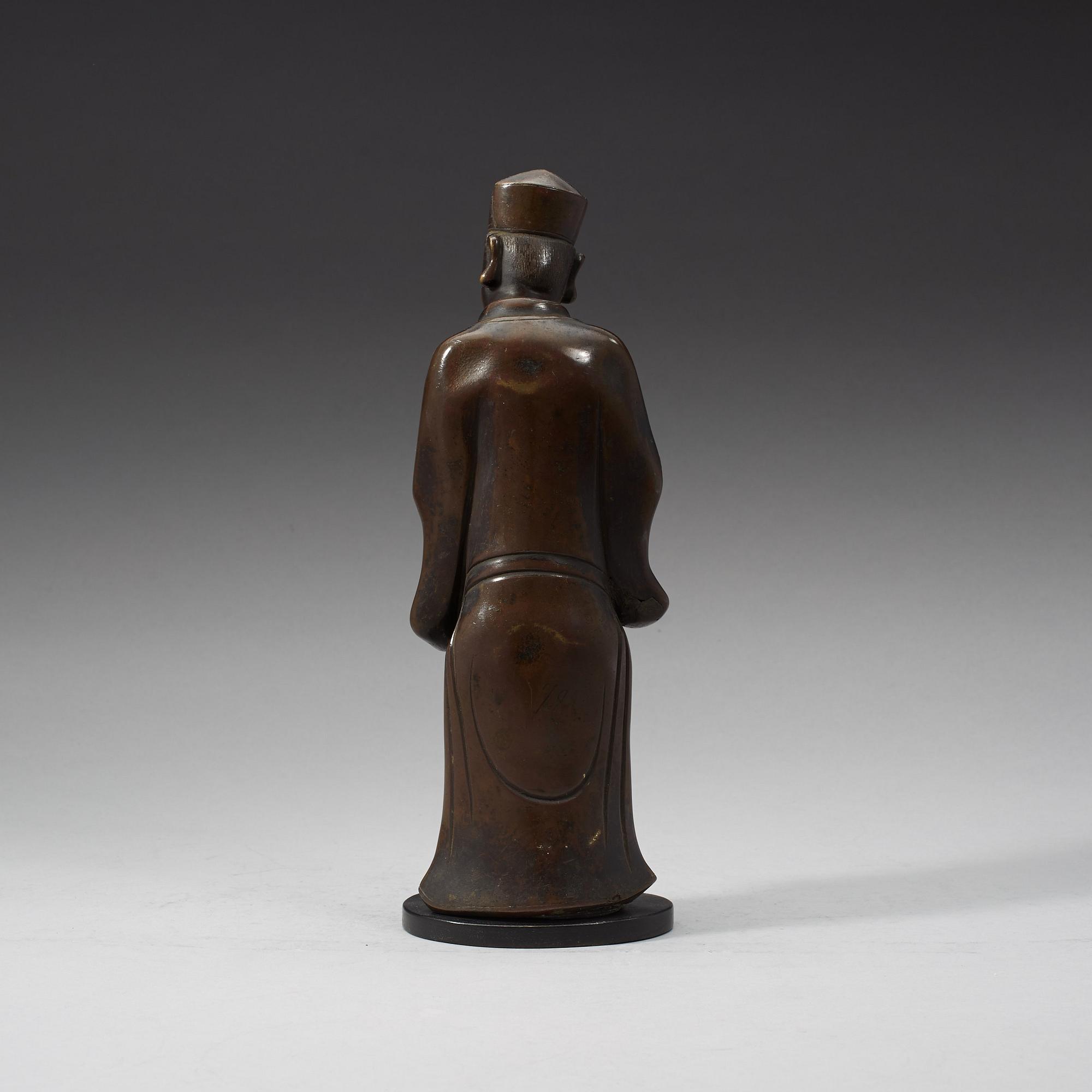 FIGUR, brons. Qingdynastin, 1800-tal.