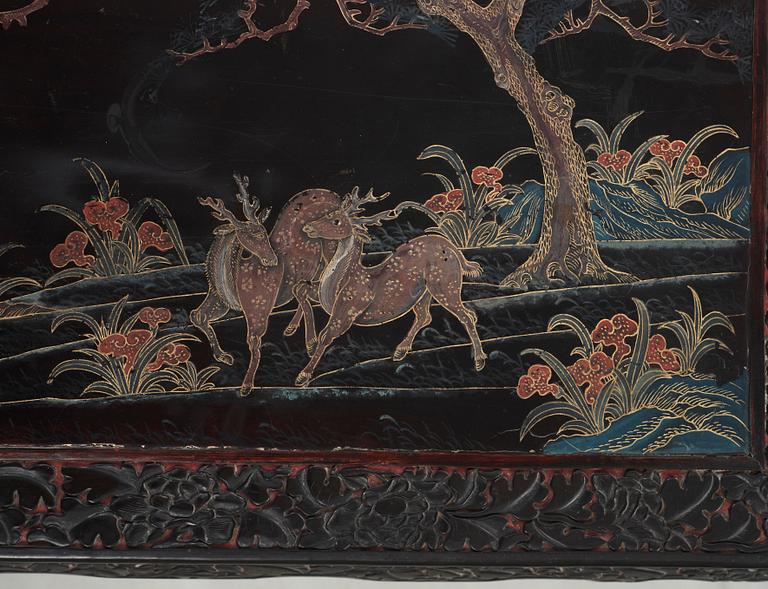 A lacquered 'Low table', late Qing dynasty (1644-1912).