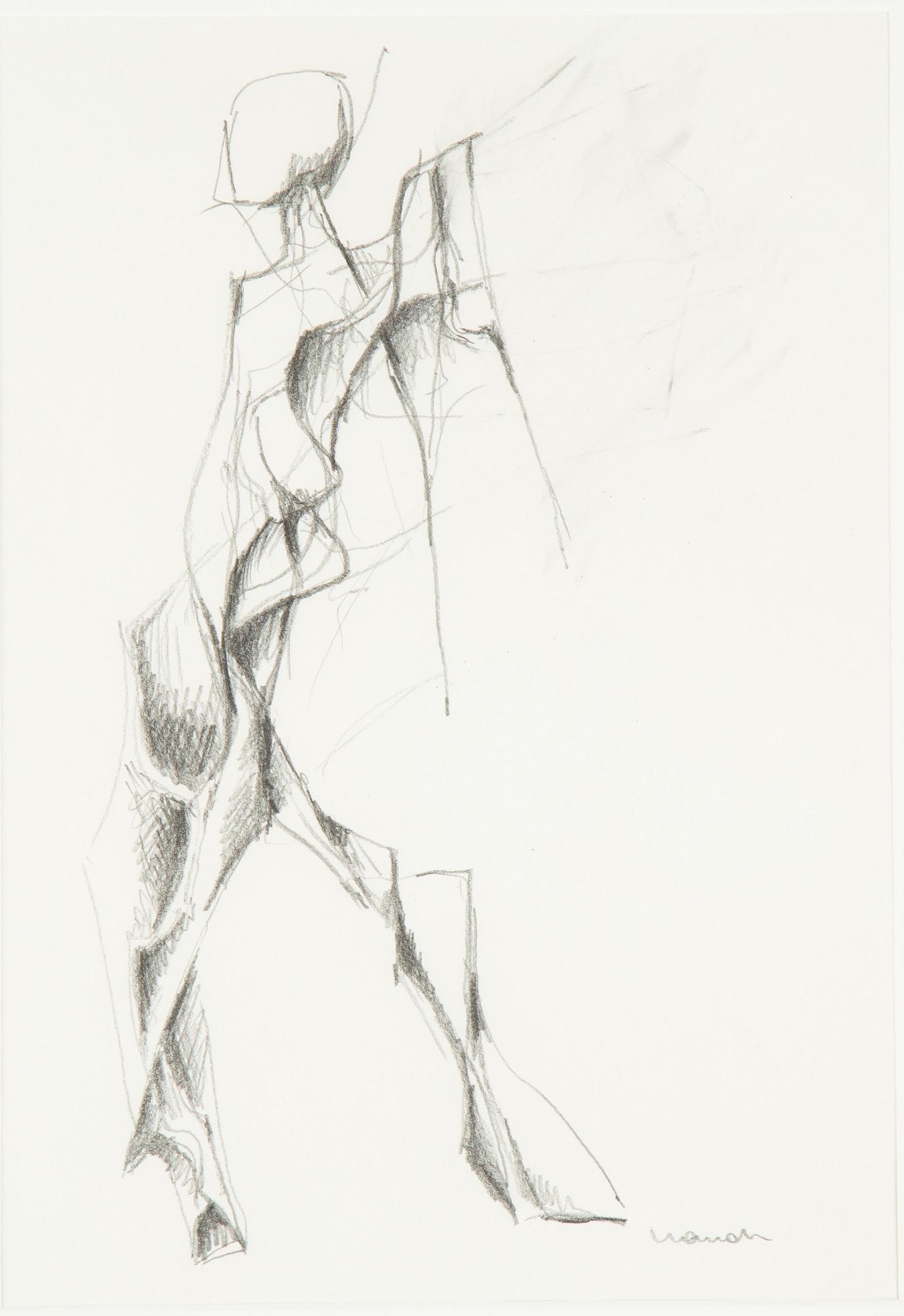 Peter Mandl, a pencil drawing, signed.
