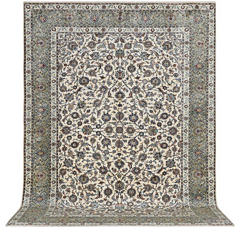 A carpet, Kashan, c. 400 x 280 cm.