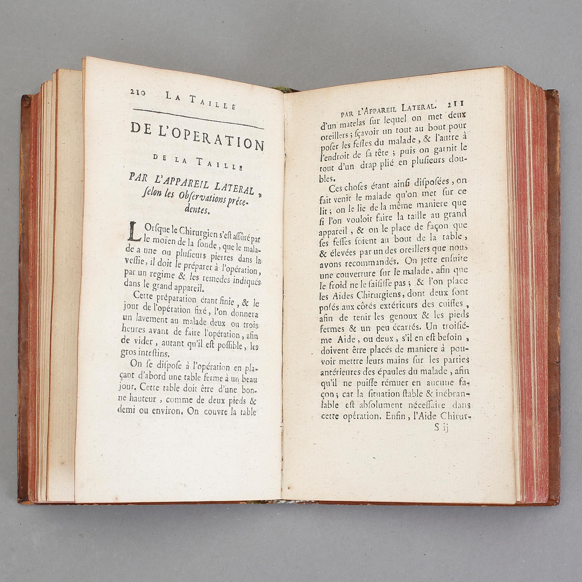 RENE-JACQUES CROISSANT, 3 volymer, Traité des Operations de Chirurgie, Paris 1738.