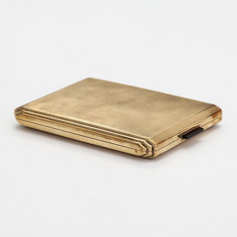 A art deco cogarette case made of 14K gold. Riemer, Czechoslovakia 1920s-30s.