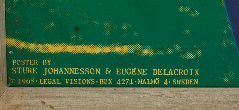 STURE JOHANNESSON, utställningsaffisch, färgoffset, 1969.