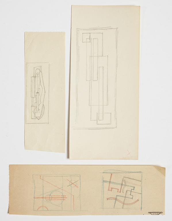 GÖSTA ADRIAN-NILSSON, skissblock, 1920/30-tal, av konstnären egenhändigt inskriberad GAN med blå färgpenna på pärmen.