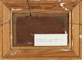 Charlotte Wahlström, oil on panel, signed.