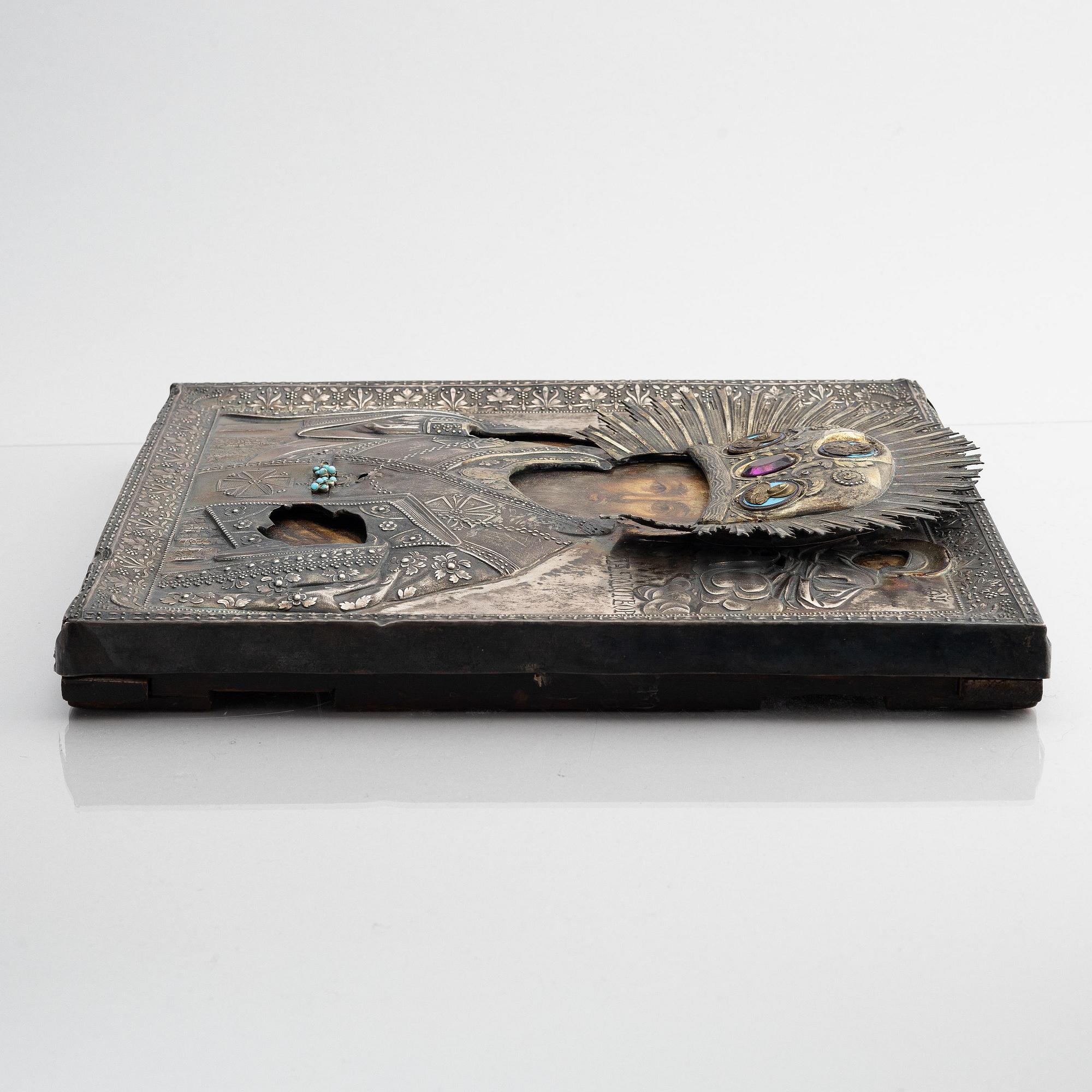 Michael Borodulin, ikon med silver oklad, S:t Petersburg 1836.