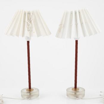 A pair of table lamps from Falkenbergs, second part of the 20th Century.