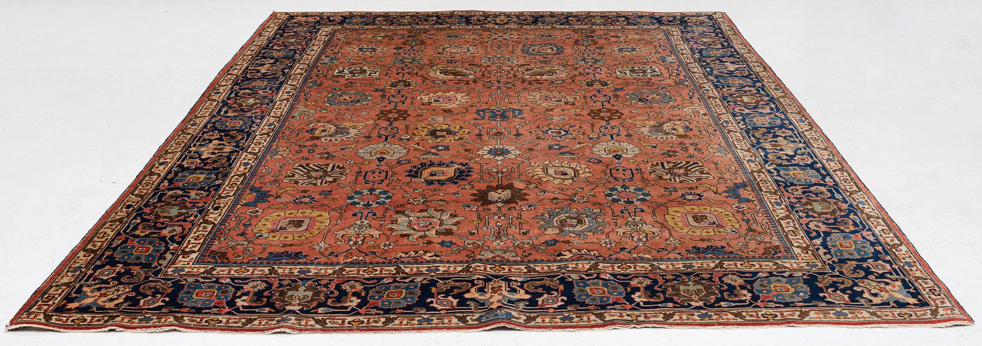 Semi-antique Tabriz rug, approx. 365 x 275 cm.