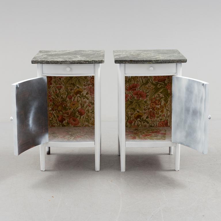 A pair of bedside tables, first half of the 20th century.