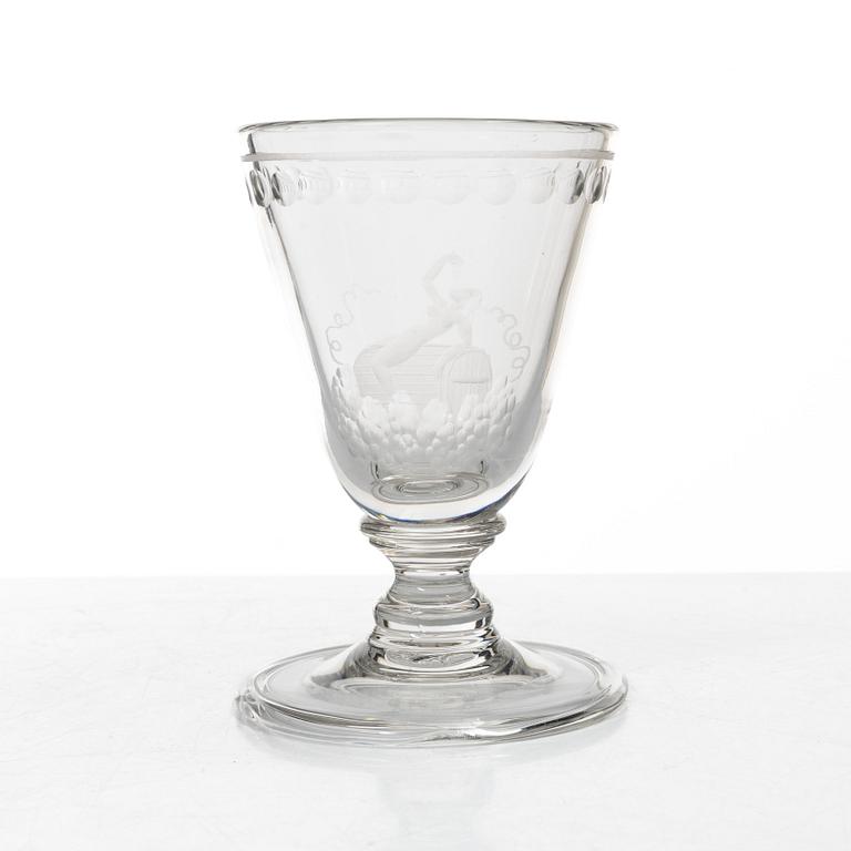 21 wine glasses from Glössner & co, Sweden, mid20th century.