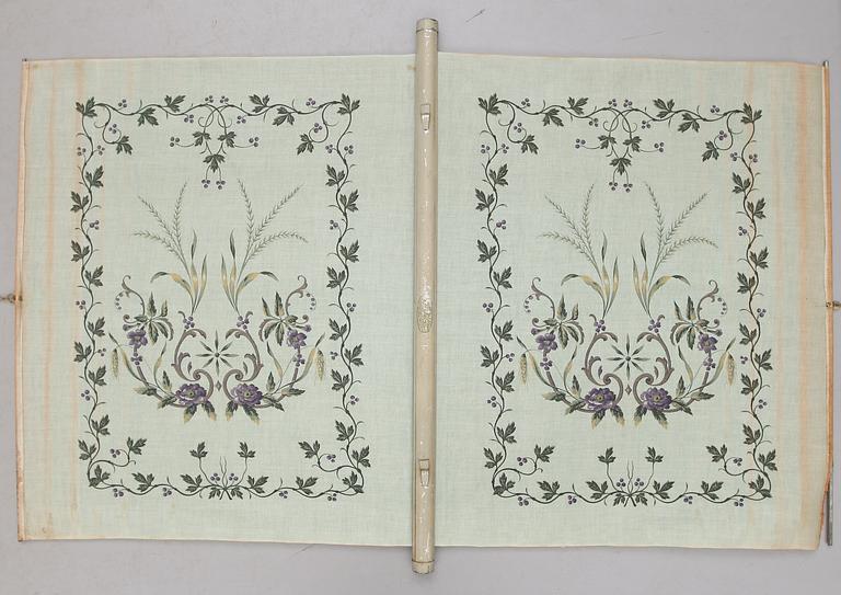 JALUSIER, 4 st, tygtryck, omkring år 1900.