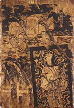 941. A Japanese woodblock printing plate for Utagawa Kuniyoshi.