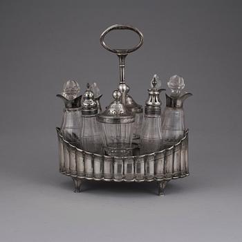 BORDSSURTOUT, silver, bl a Sheffield, England, 17/1800-tal.