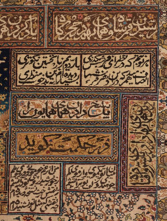 SEMI-ANTIQUE TABRIZ FIGURAL. 191 x 137 cm.