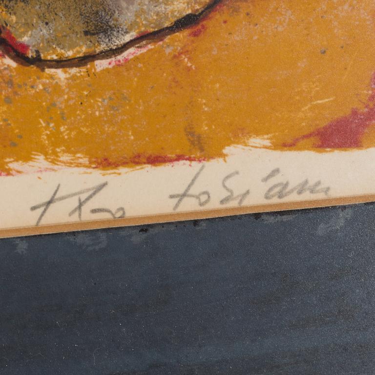 THEO TOBIASSE, färglitografi, signerad och numrerad 52/200.