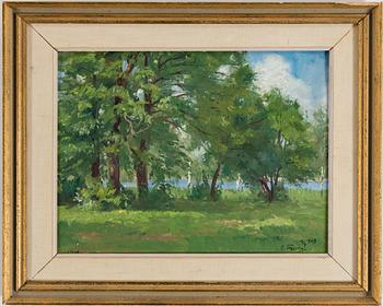 ERIK TRYGGELIN, oil on board, signed and dated 1908.