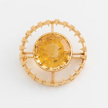 Anders Högberg, brooch, 18K gold with citrine.