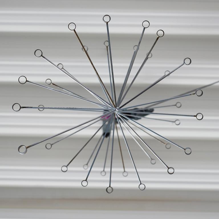 Poul Kjaerholm, a "PK 101" chandelier for E Kold Christensen, Denmark post 1956.