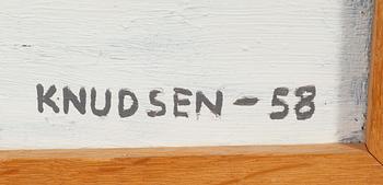 LEIF KNUDSEN, olja på duk, signerad och daterad -58.