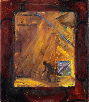 Stig Danielson, mixed media on panel, signed and dated 1987-90.