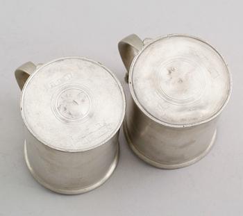 MUGGAR, 1 par, tenn, Jacob Lemon, Stockholm 1814.