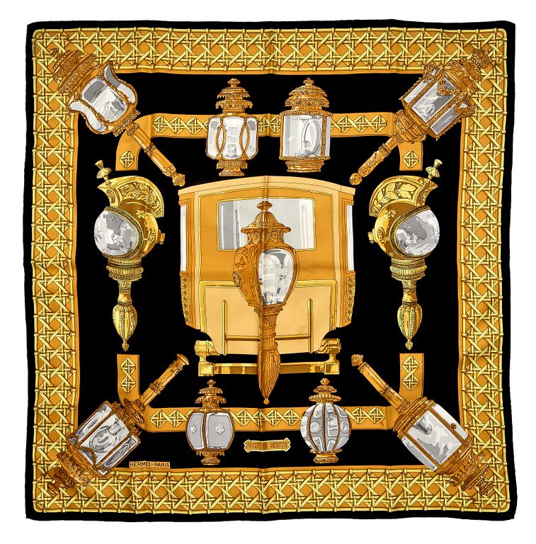 HERMÈS, scarf, "Proues".