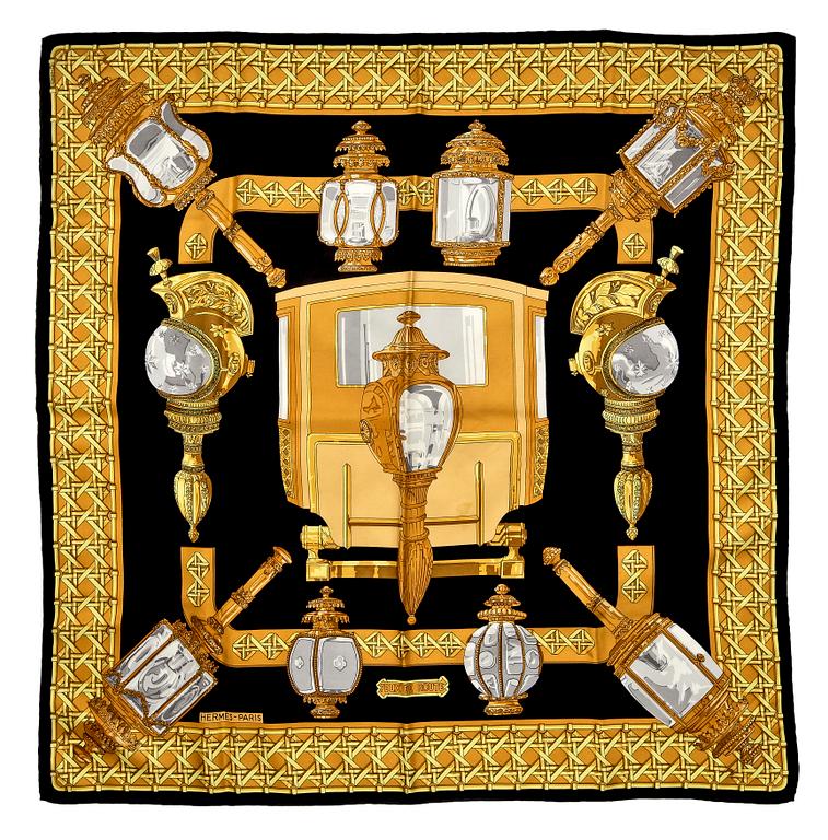 HERMÈS, scarf, "Proues".