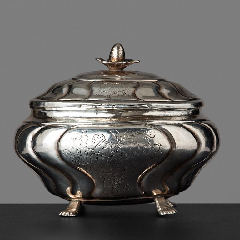 A Swedish Rococo 18th century sugar casket.