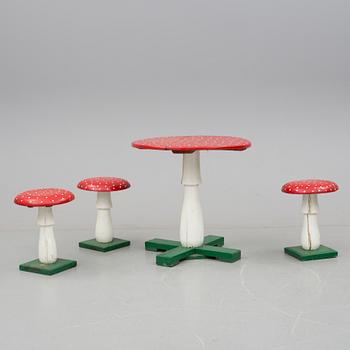 TRÄDGÅRDSMÖBEL, 4 delar, 1900-tal.