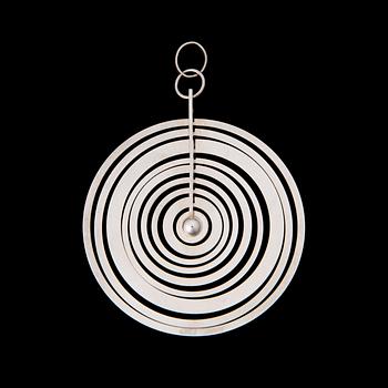 TAPIO WIRKKALA, A PENDANT, "Silver moon", silver. Kultakeskus 1971.