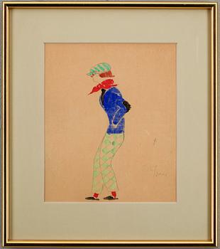 Isaac Grünewald · ISAAC GRÜNEWALD, akvarell på papper, signerad.