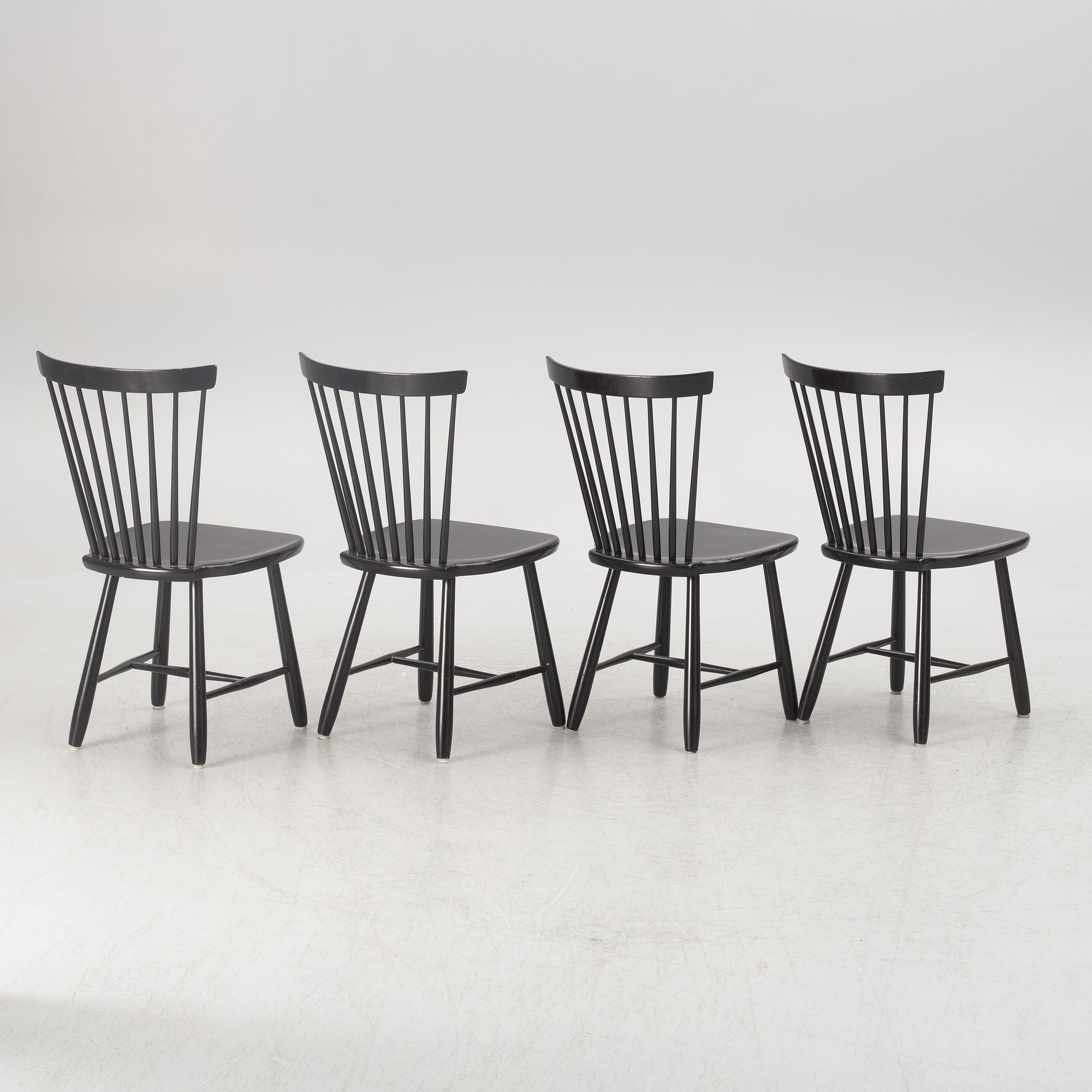 Carl Malmsten, a set of four 'Lilla Åland' chiars, Stolab.
