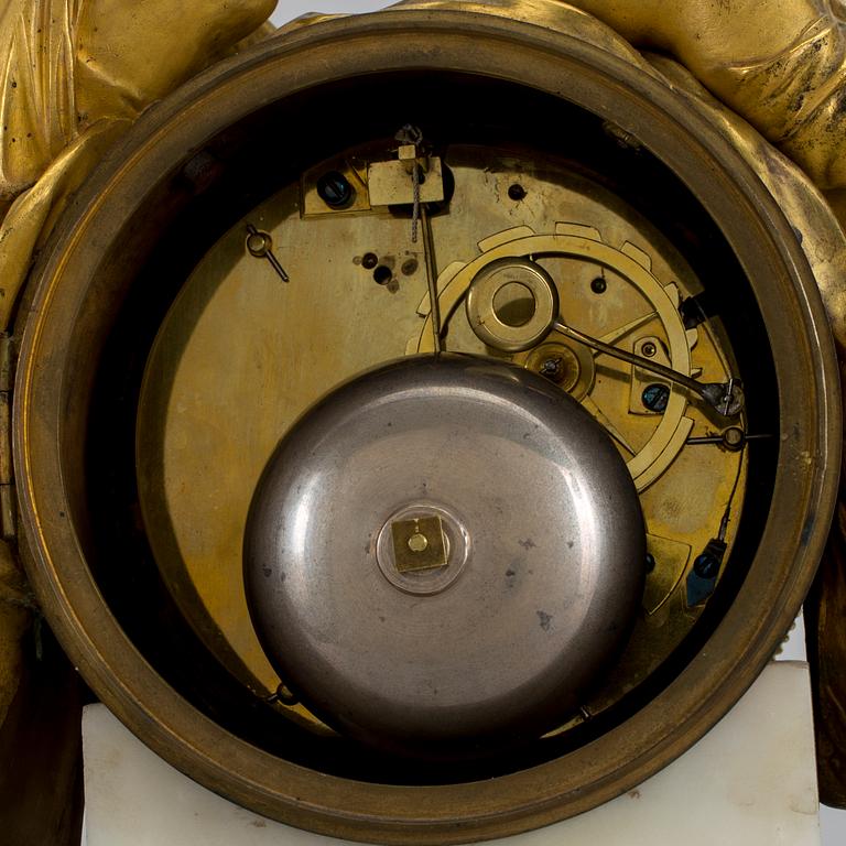 A Louis XVI late 18th century mantel clock.