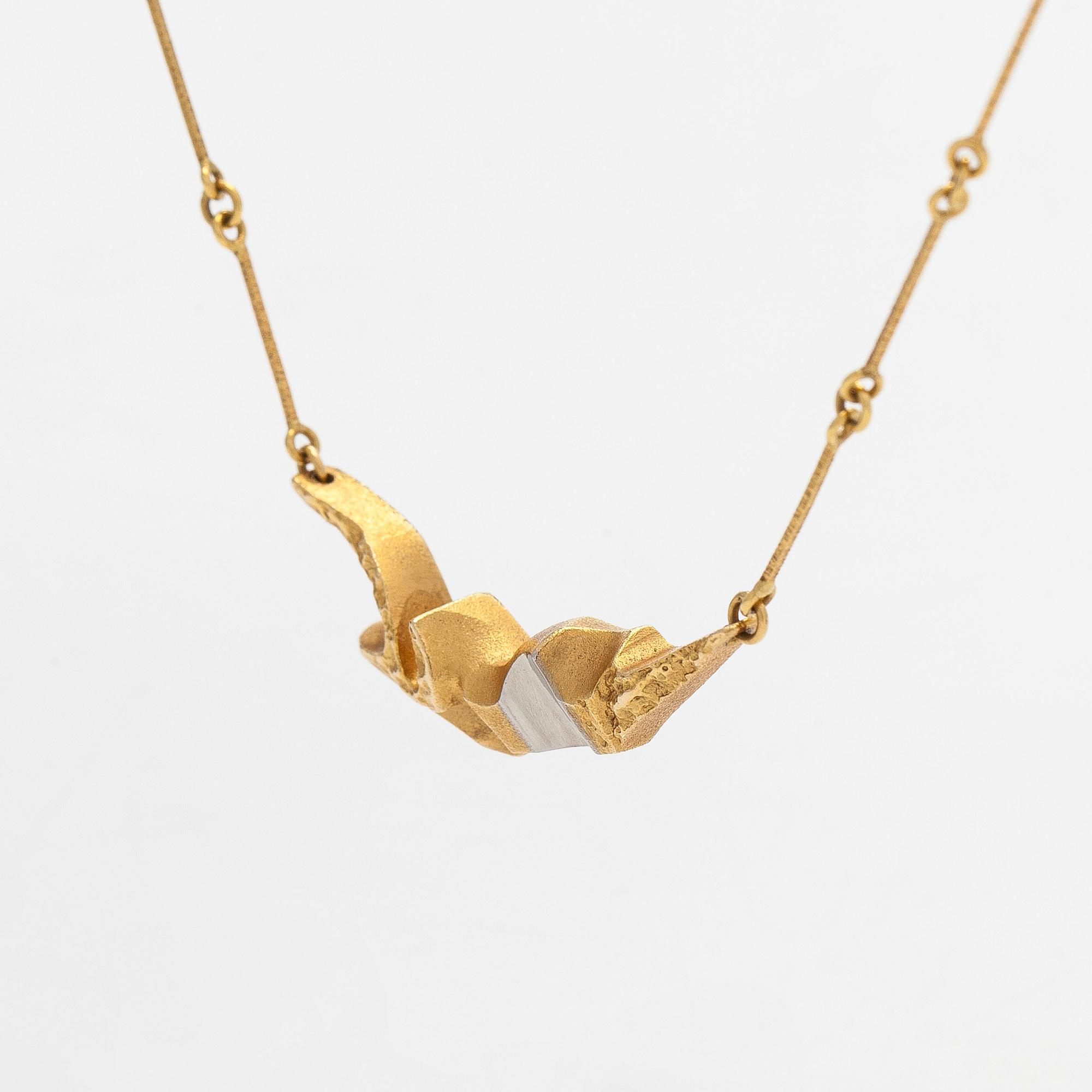 Björn Weckström, halssmycke, "Jonathan", 18K guld, platina, Lapponia 1998.