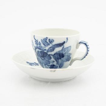 Coffee service 54 dlr "Blå Blomst" Royal Copenhagen Denmark porcelain 1953-1983.