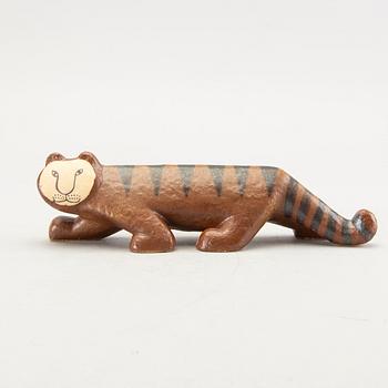 Lisa Larson, sculpture, stoneware, "Tiger", from Africa, Gustavsberg, designed in 1964.