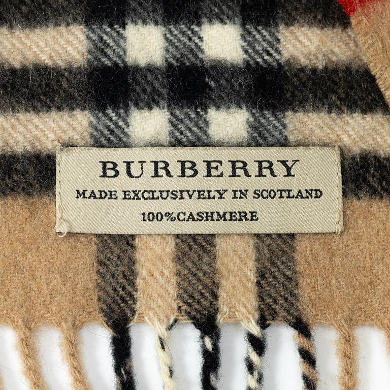 Burberry, A bag and a scarf.
