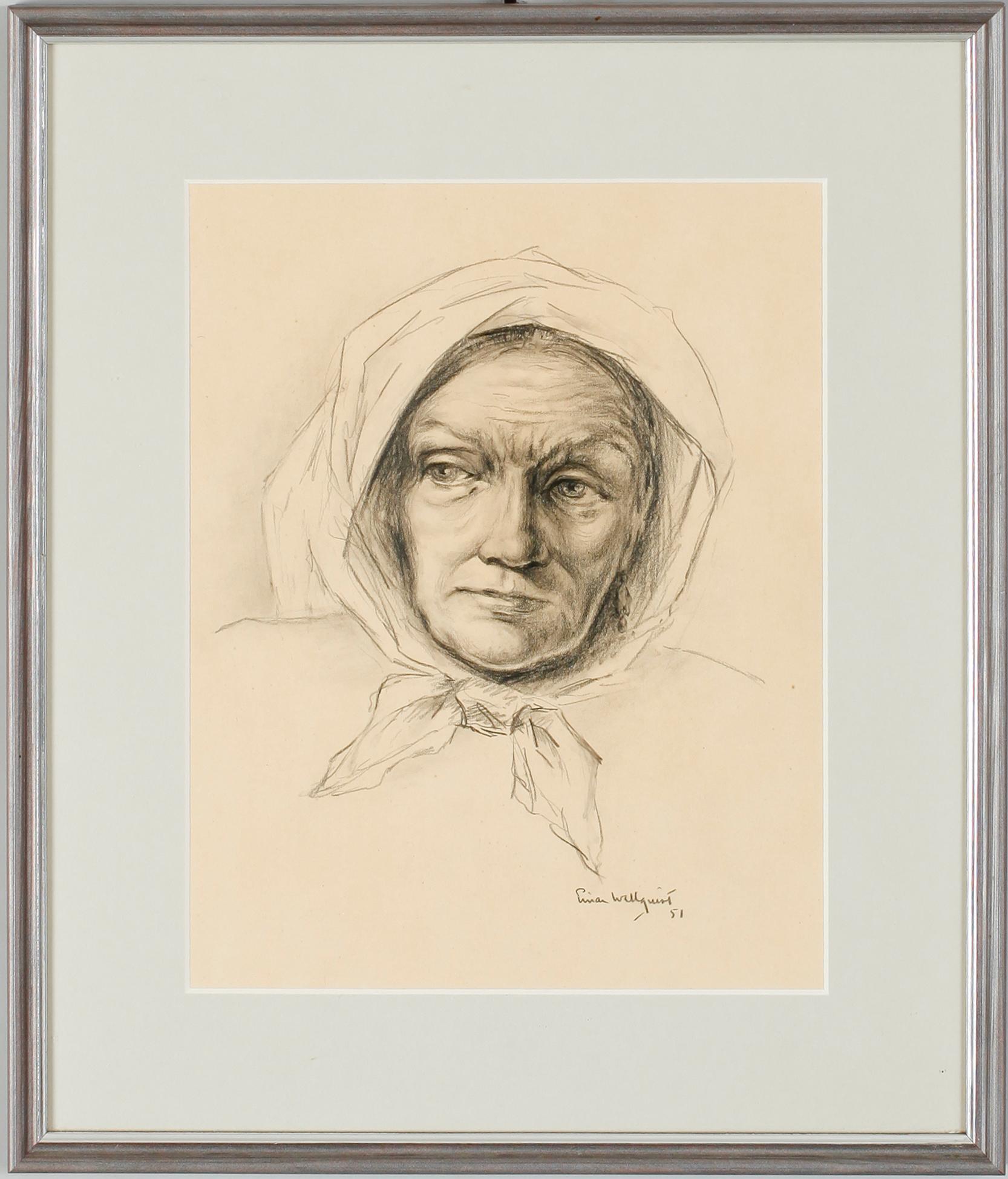 EINAR WALLQUIST, 2 st, blyerts, signerade och daterade 50/51.