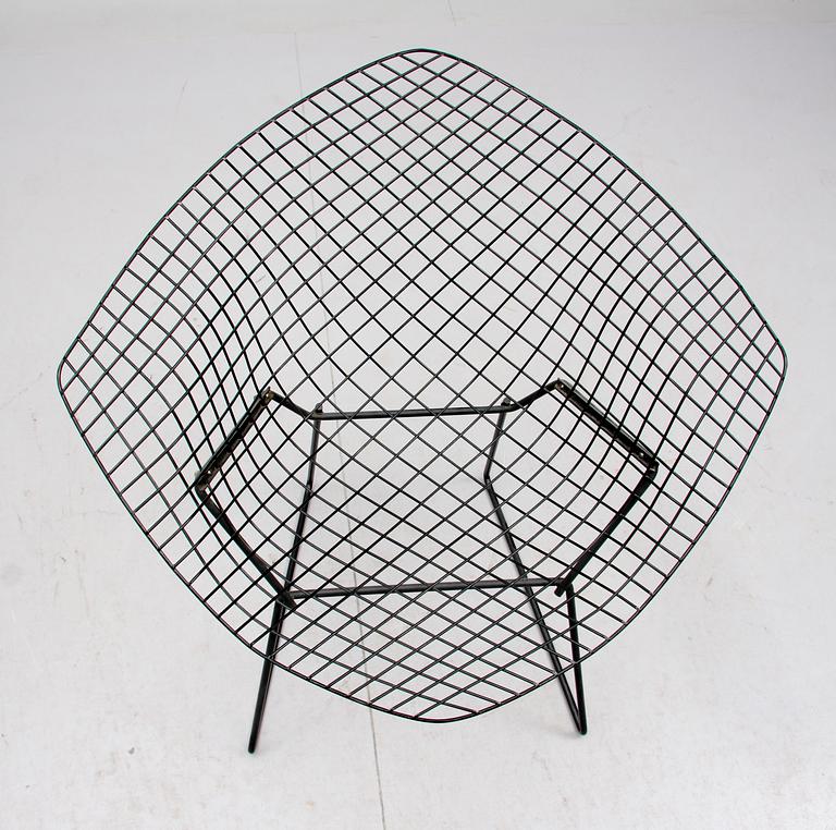 FÅTÖLJ, "Diamond chair", Harry Bertoia, 1900-talets sista fjärdedel.