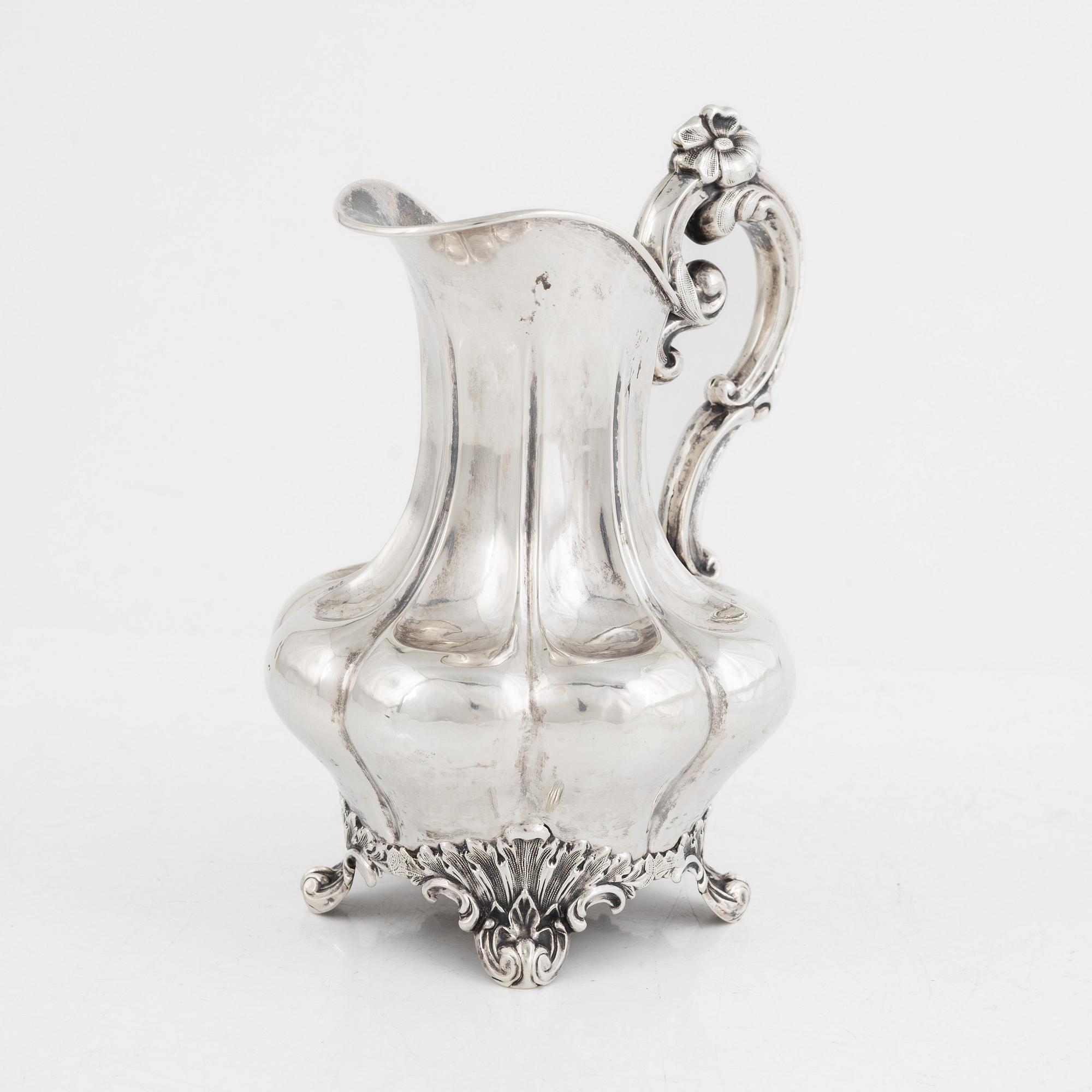 Gustaf Möllenborg, a silver milk jug, Stockholm, 1846.