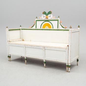 A early 19th century Swedish folk art folding bed from Forsa in Hälsingland.